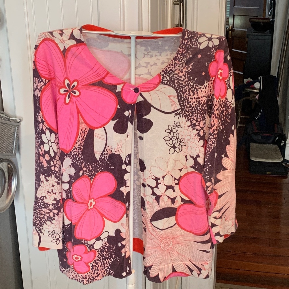 Diane Von Furstenberg silk and cotton cardigan. Worn a few times